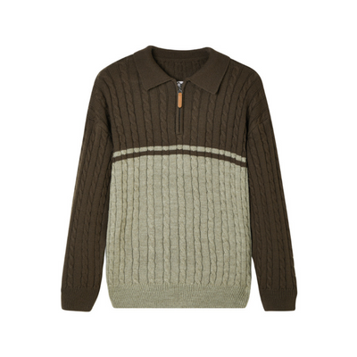 COSMO | Eleganter 2-farbiger Pullover aus 100% Wolle